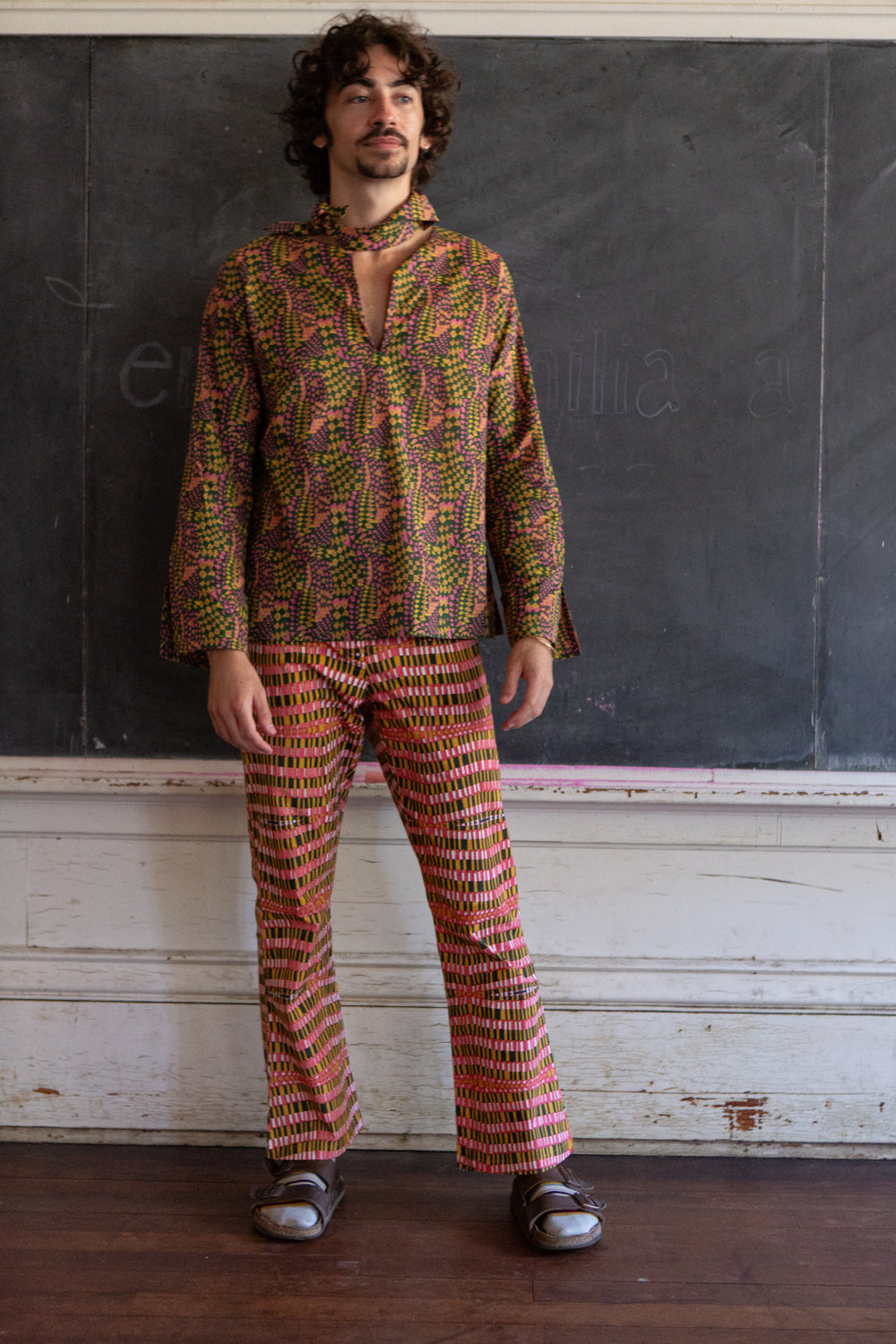Soren Cotton Pant in Jessica Fish 'Portal'