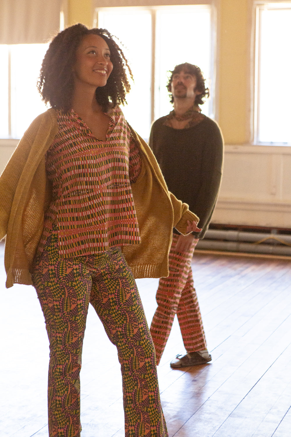 Soren Cotton Pant in Jessica Fish 'Ritual'