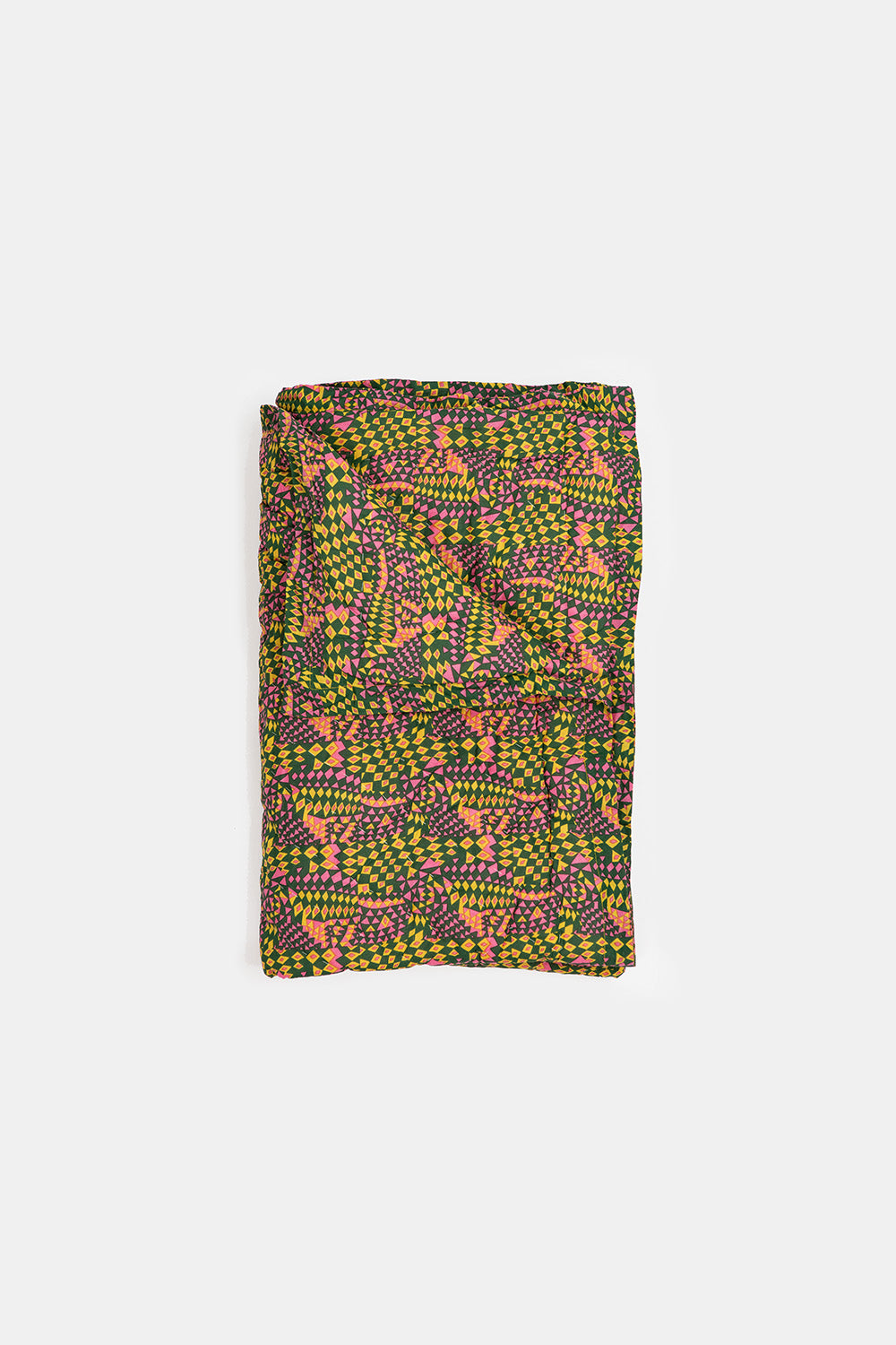 Cotton Hand-stitched Travel Quilt In Jessica Fish 'Ritual'
