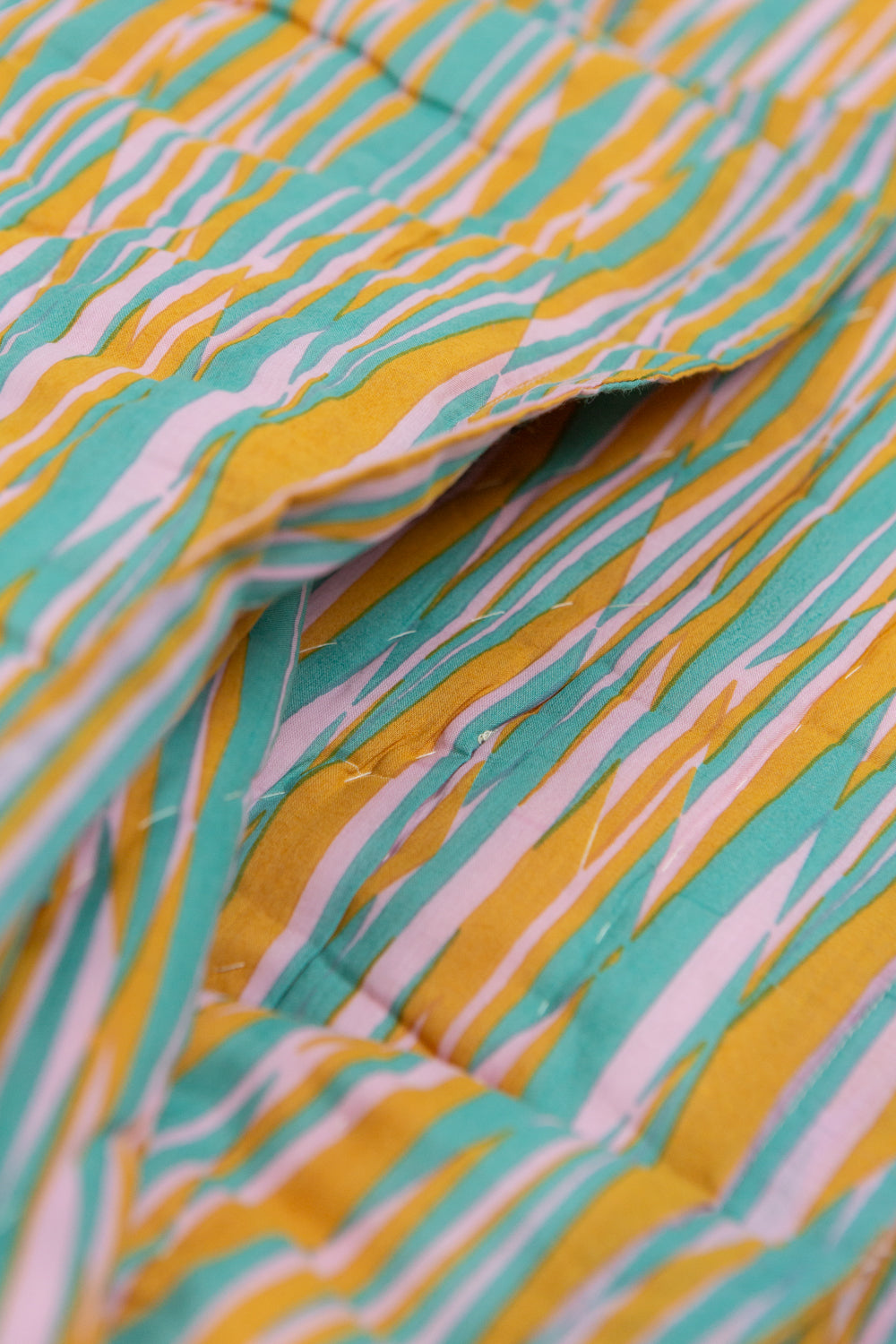 Cotton Hand-Stitched Quilt In Jessica Fish 'Gaze'