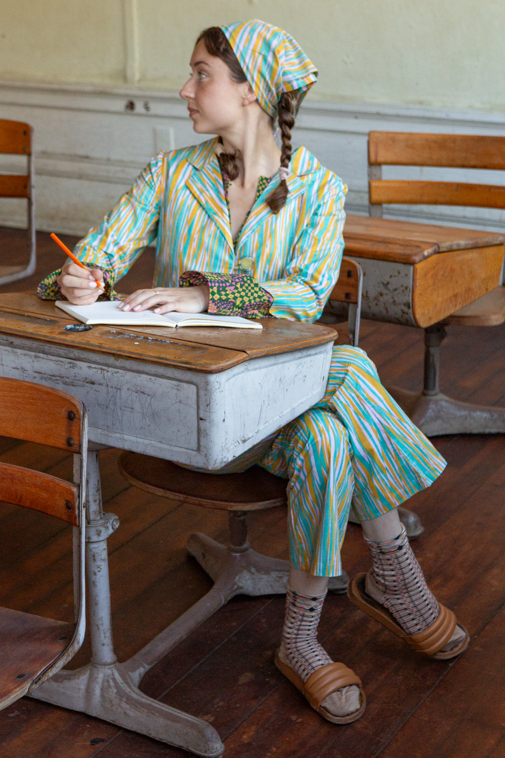 Cotton Kerchief In Jessica Fish 'Gaze'