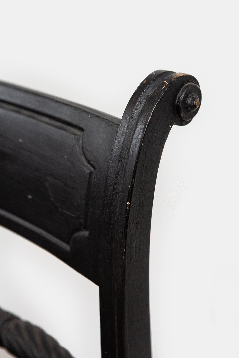 Pair of Early 20th Century Black Side Chairs