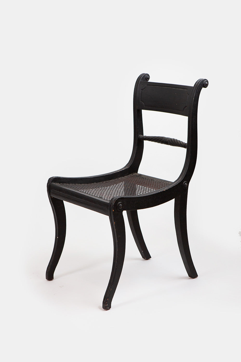 Pair of Early 20th Century Black Side Chairs