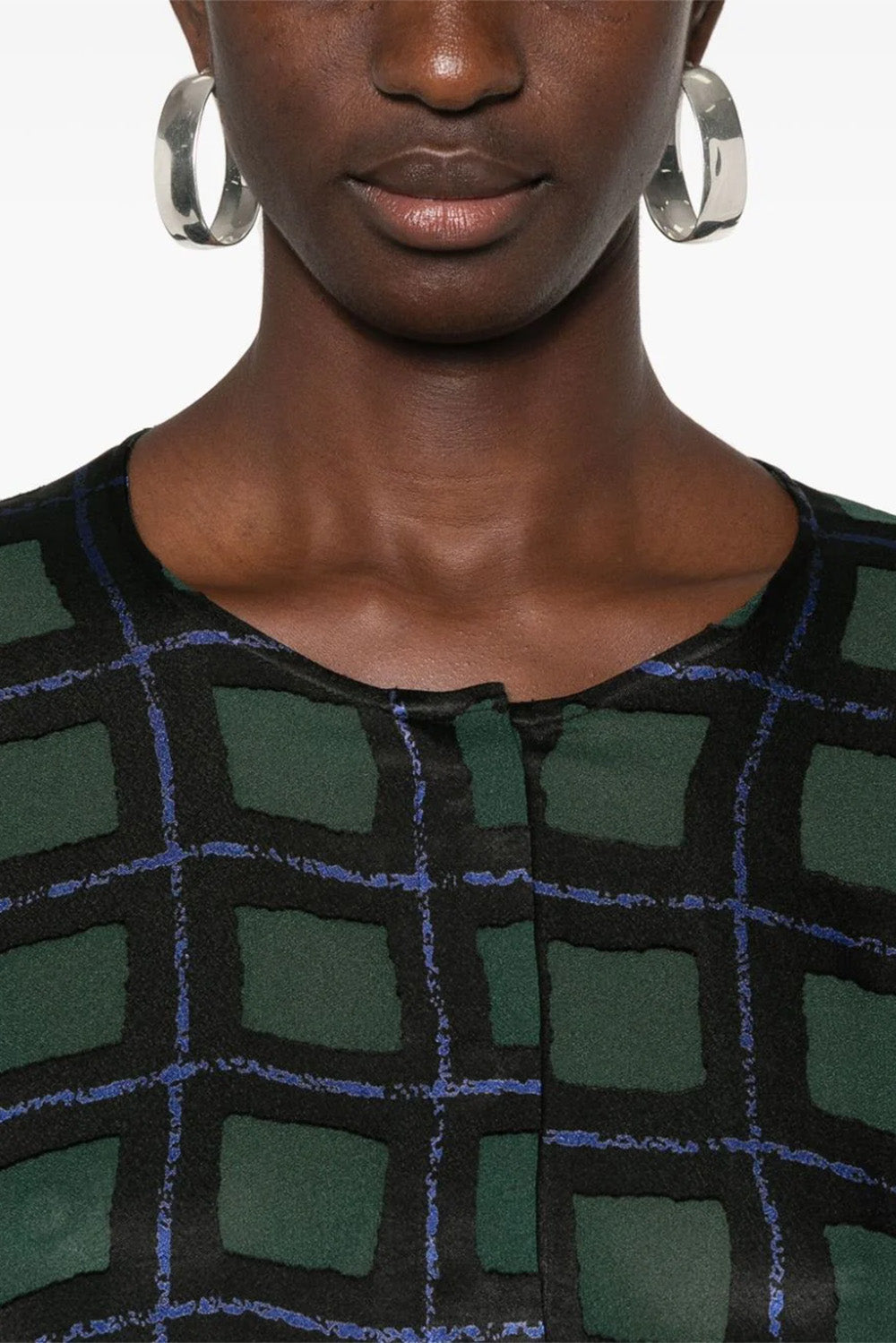 Henrik Vibskov Dimness Dress In Dark Burn Out Grid