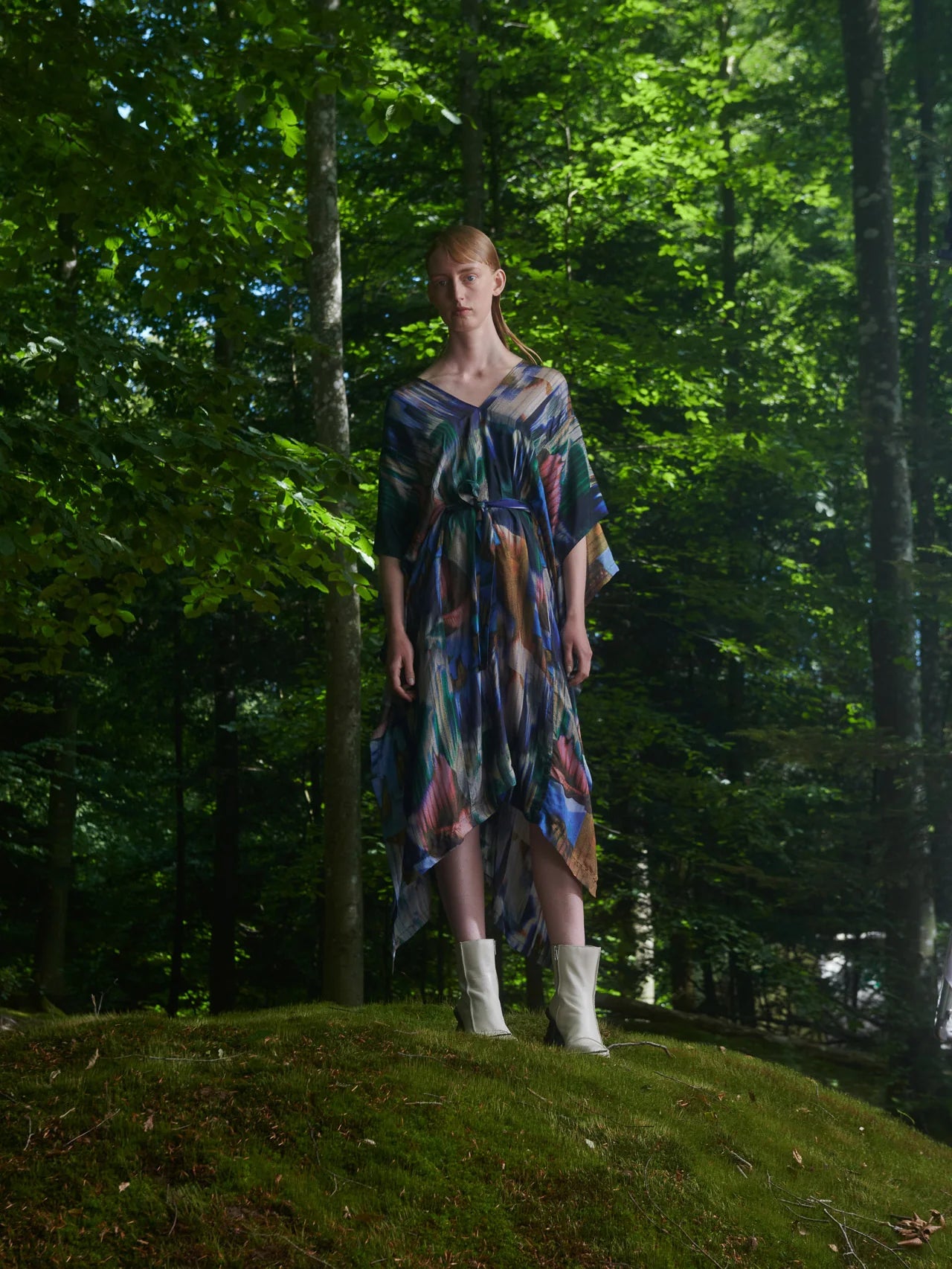 Henrik Vibskov Uncut Kaftan in Multi Brush Drips