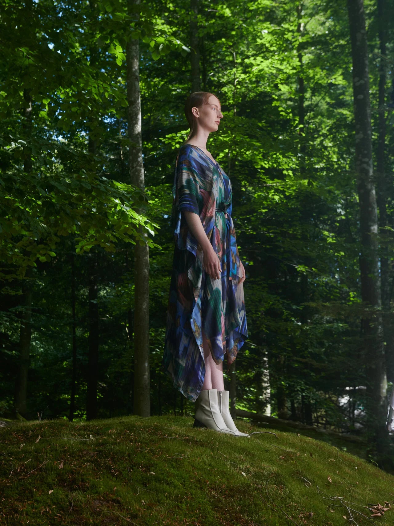 Henrik Vibskov Uncut Kaftan in Multi Brush Drips