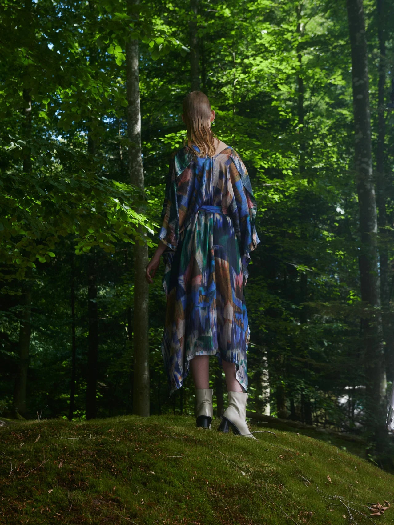 Henrik Vibskov Uncut Kaftan in Multi Brush Drips