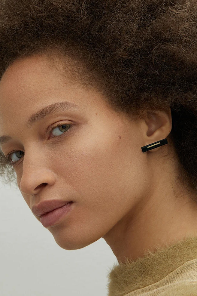 Kathleen Whitaker Onyx Long Staple Stud