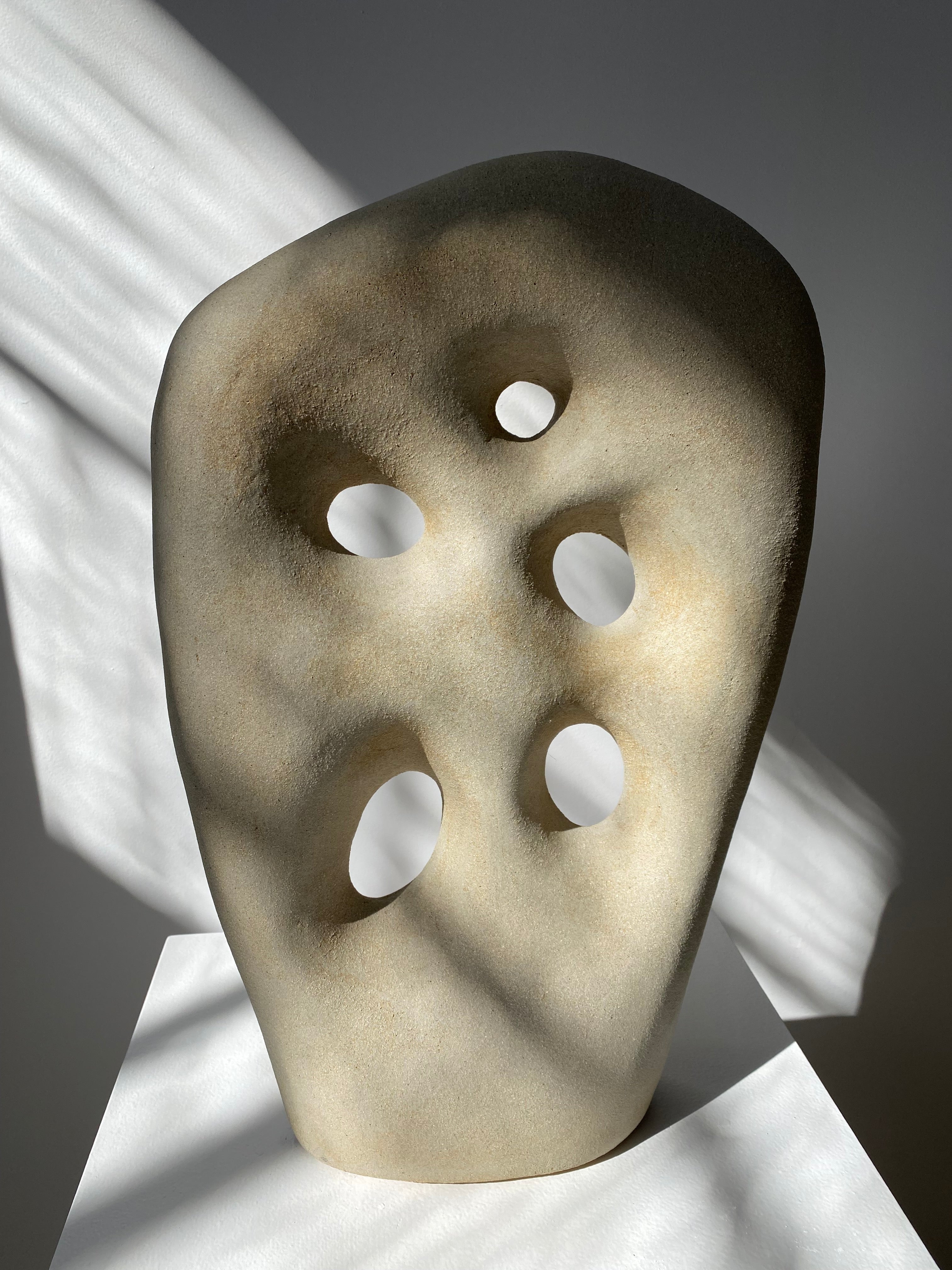 Peter St. Lawrence Stoneware Form with Asymmetry