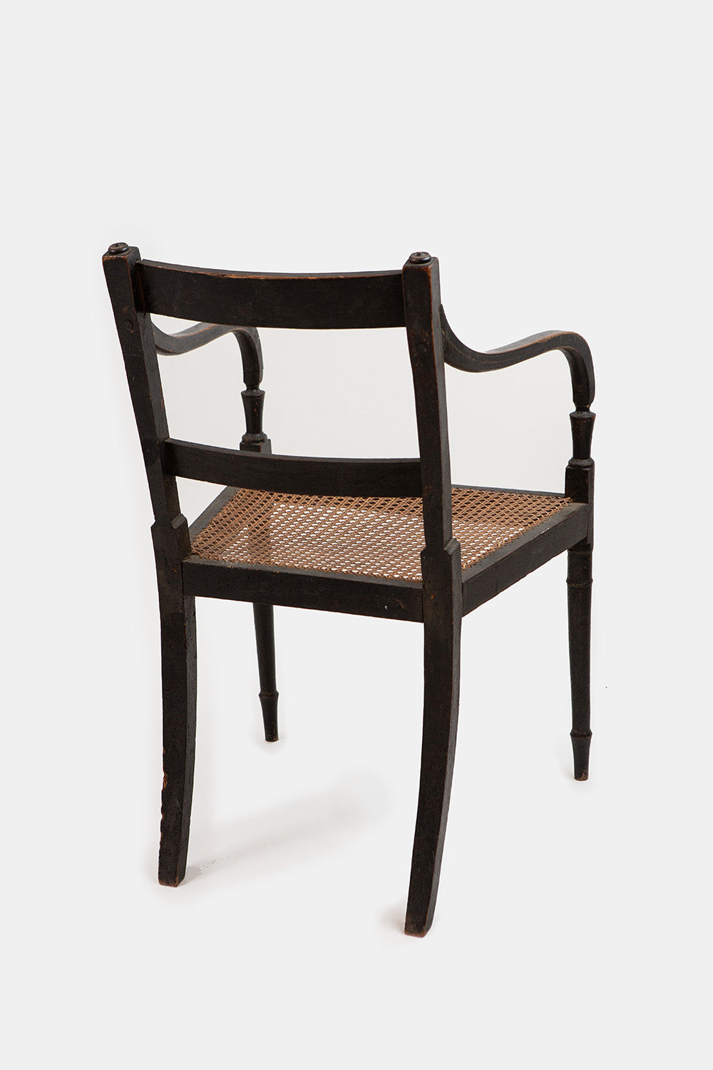 Painted Victorian Armchair with Cane Seat
