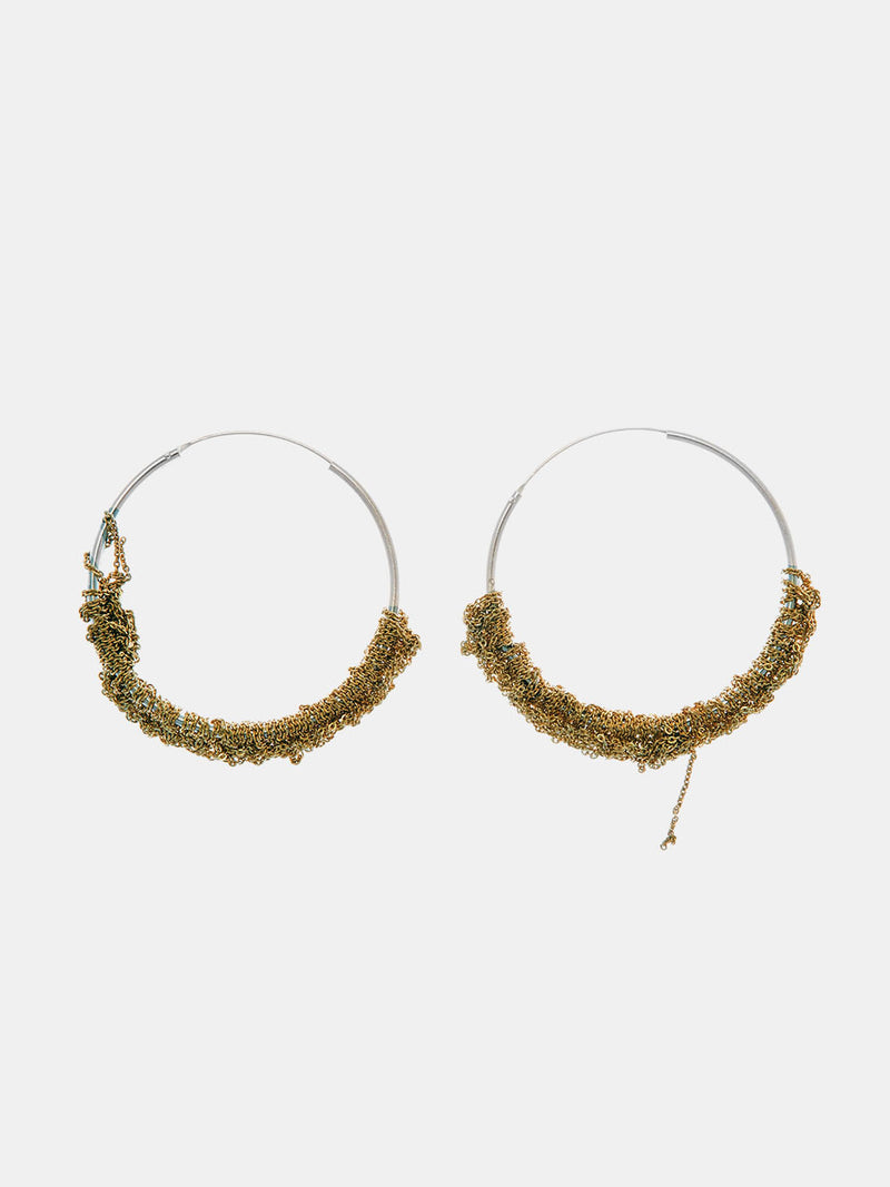 Arielle De Pinto Circlet Hoops in Burnt Gold