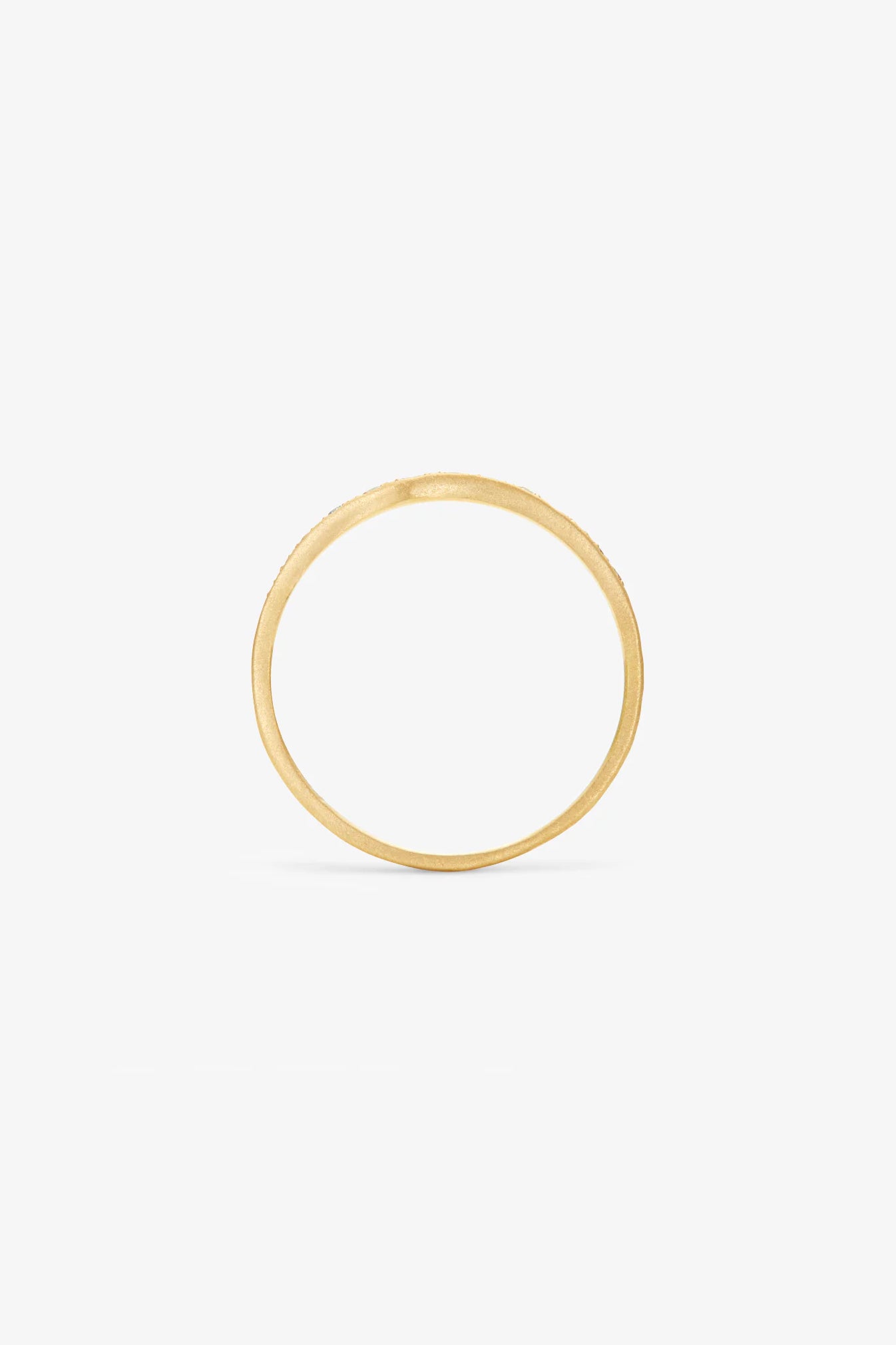 Satomi Kawakita 18k Yellow Gold White Diamond Ripple Half Eternity Band