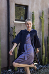 Sadie Alpaca Wool Coat In Midnight