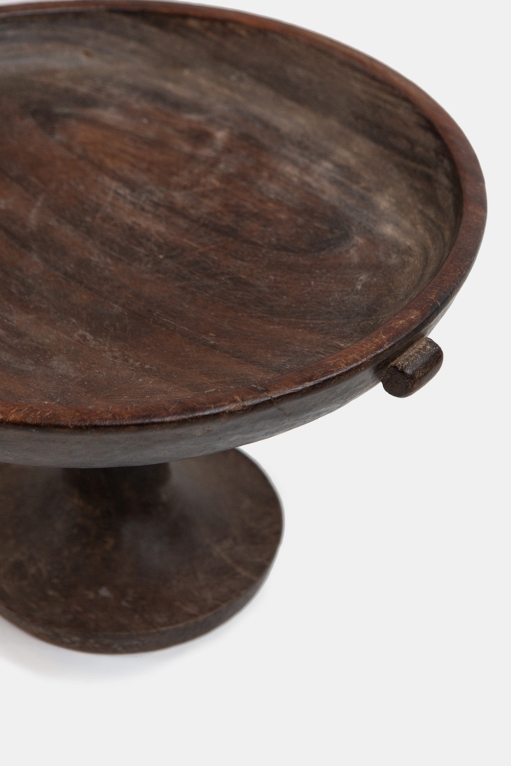 Tall Ethiopian Wood Pedestal Dish