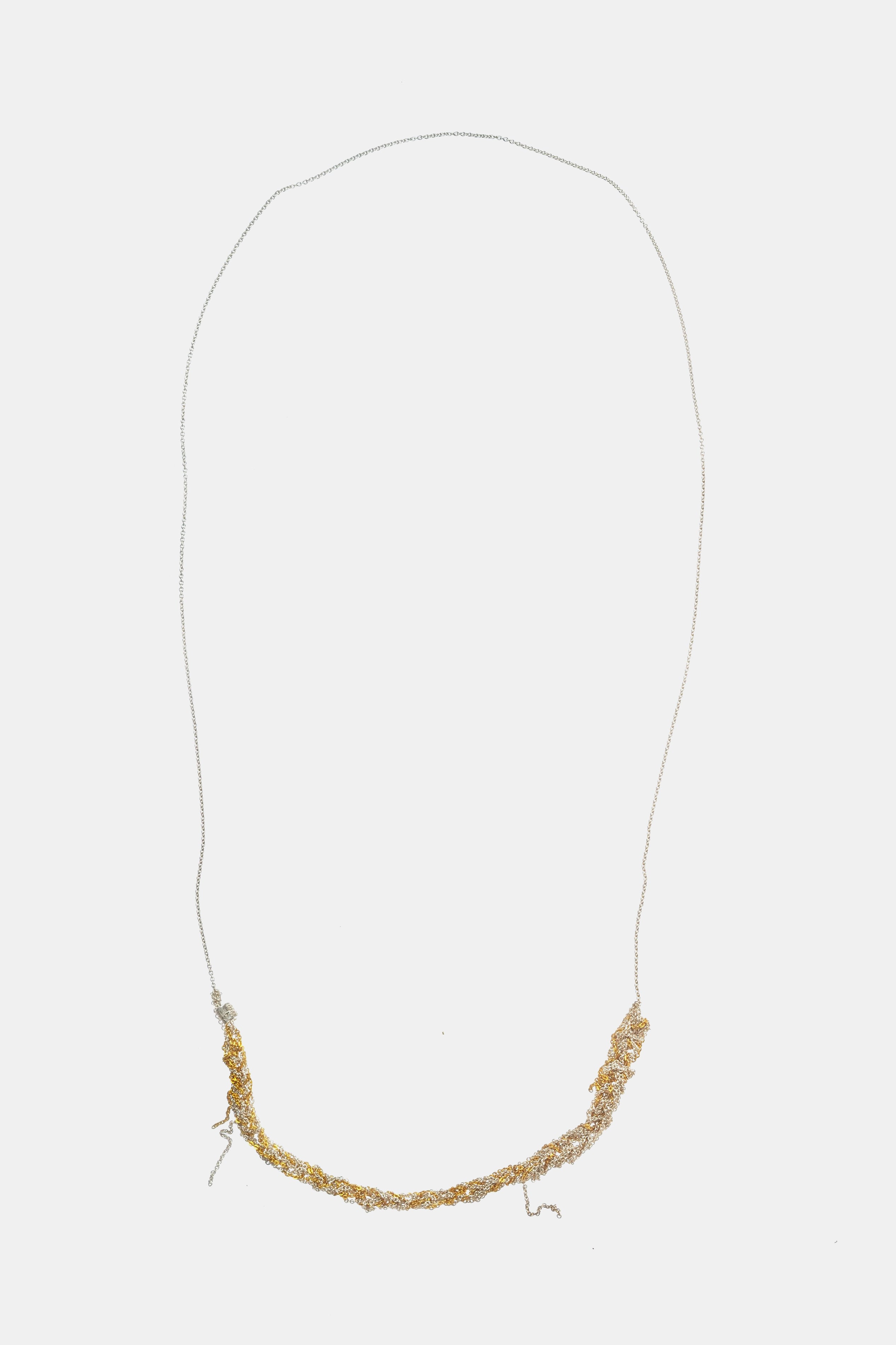 Arielle De Pinto The Skinny Necklace In Silver And Gold
