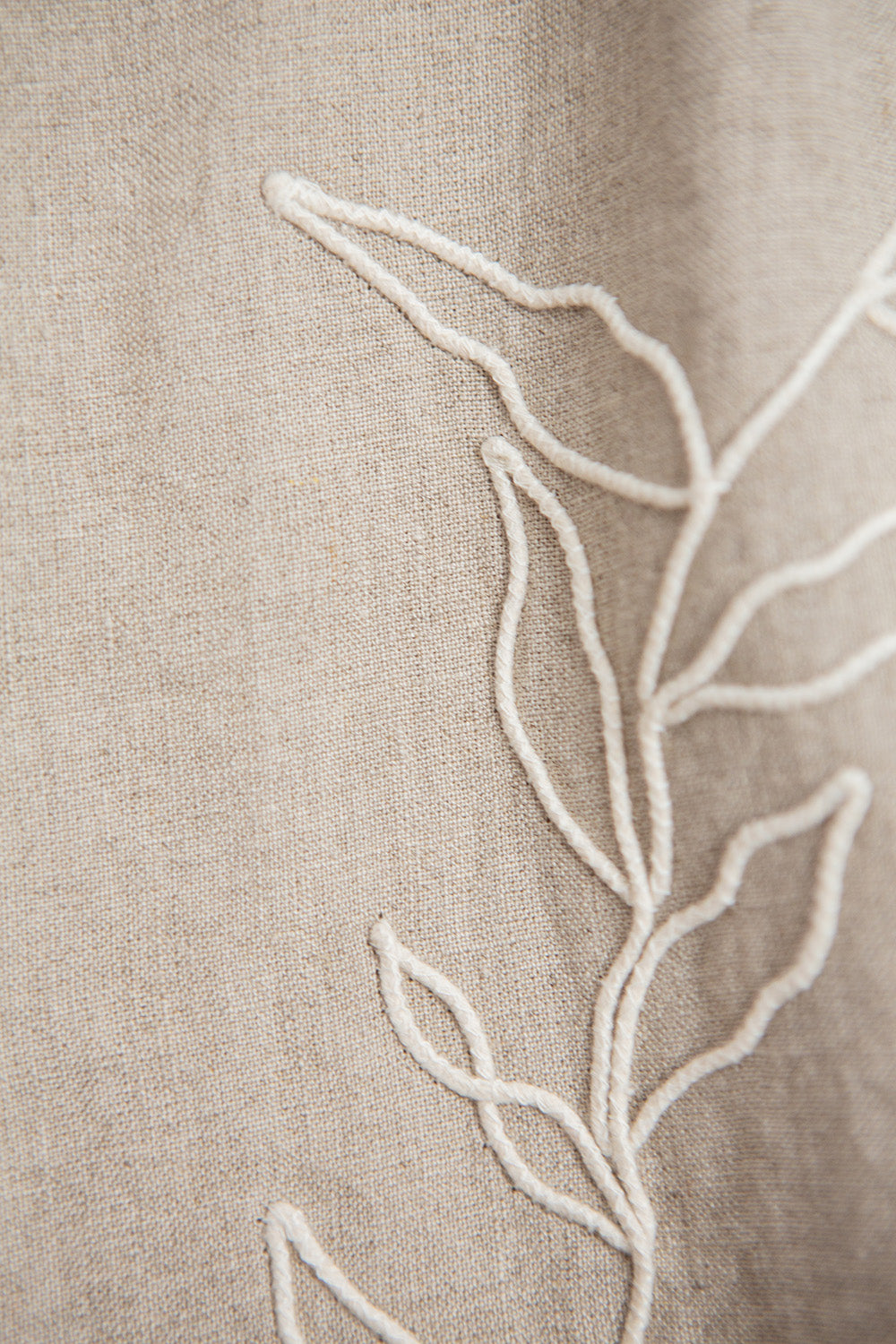 Patti Embroidered Linen Blouse In Natural Vine