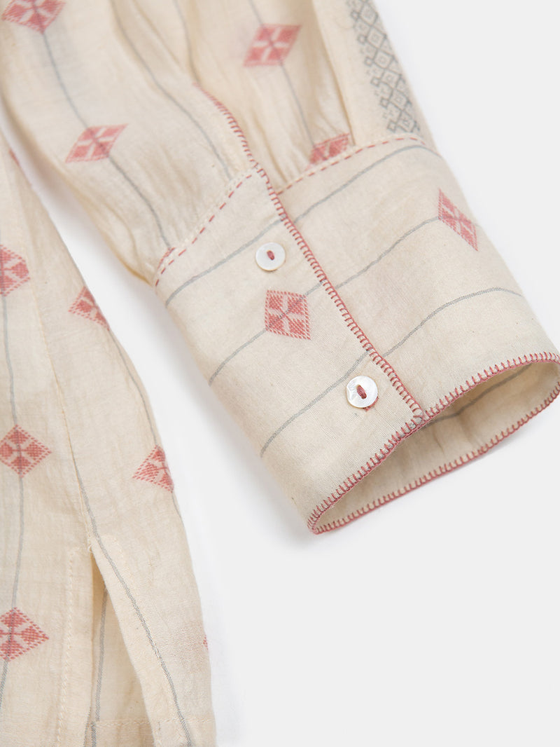 Aarika Hand-stitched Khadi Silk Cotton Top