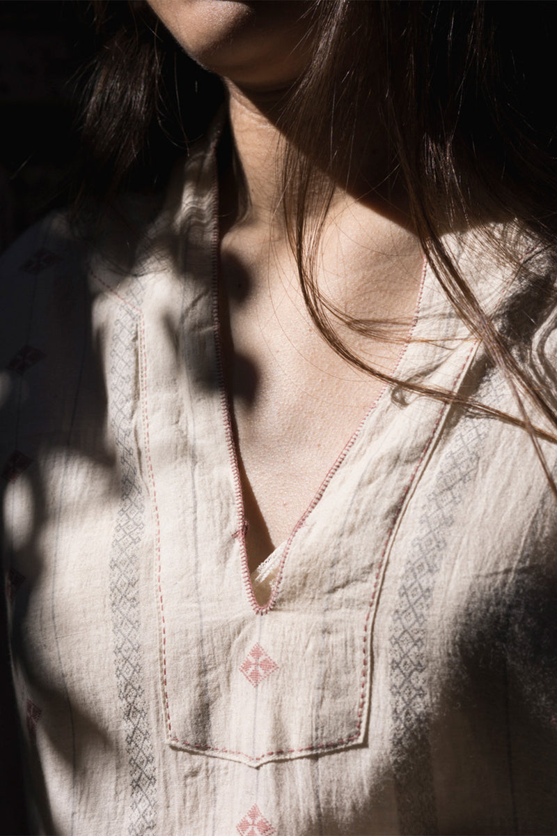 Aarika Hand-stitched Khadi Silk Cotton Top