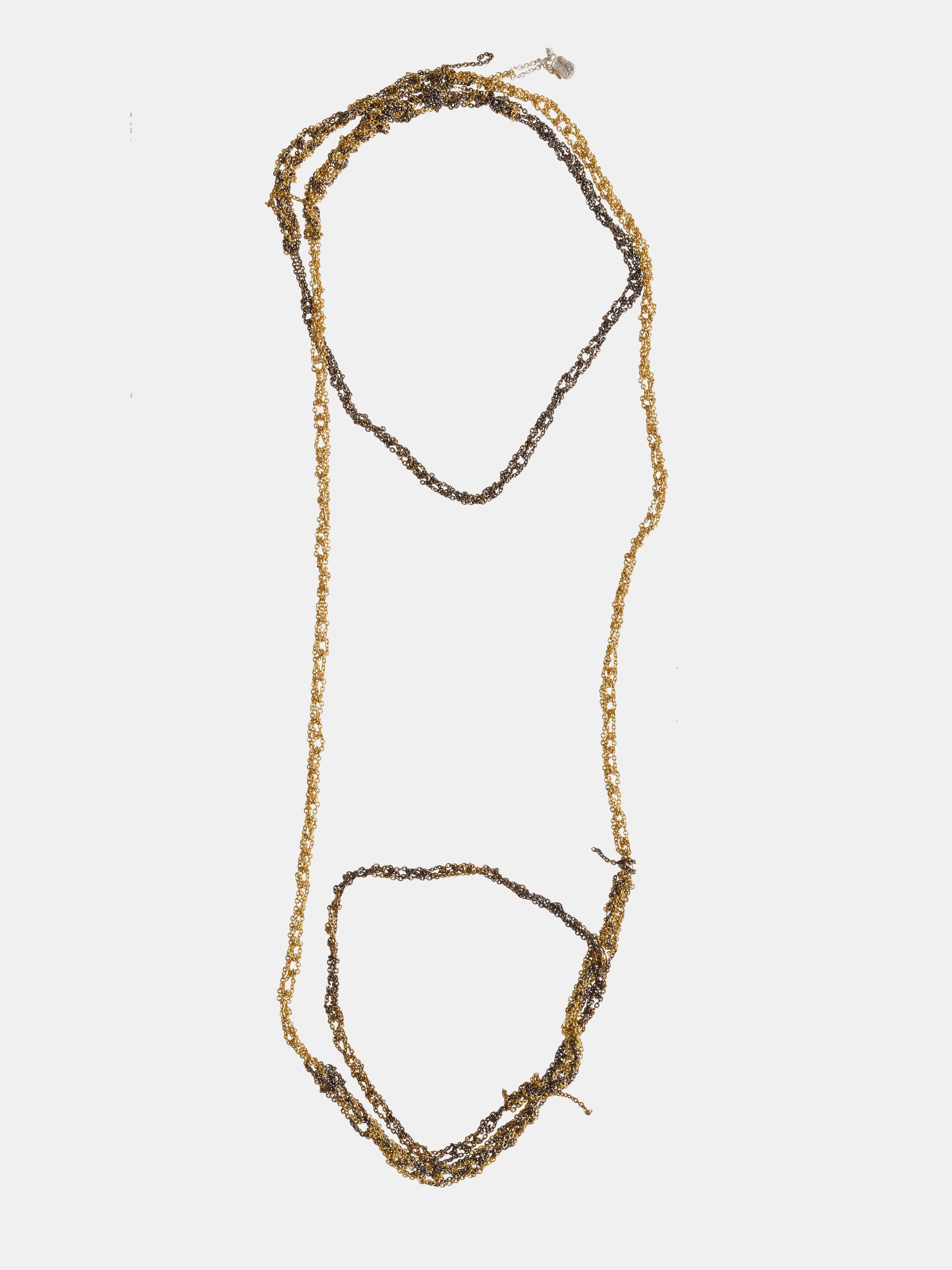 Arielle De Pinto 4-Tone Simple Necklace in Faded Gold and Haze
