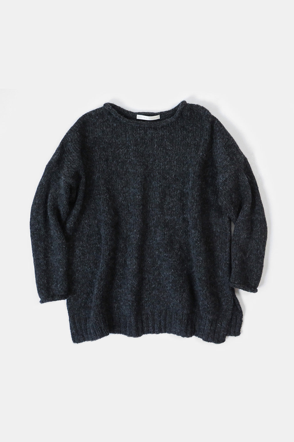 Alpaca Rollneck Sweater in Charcoal
