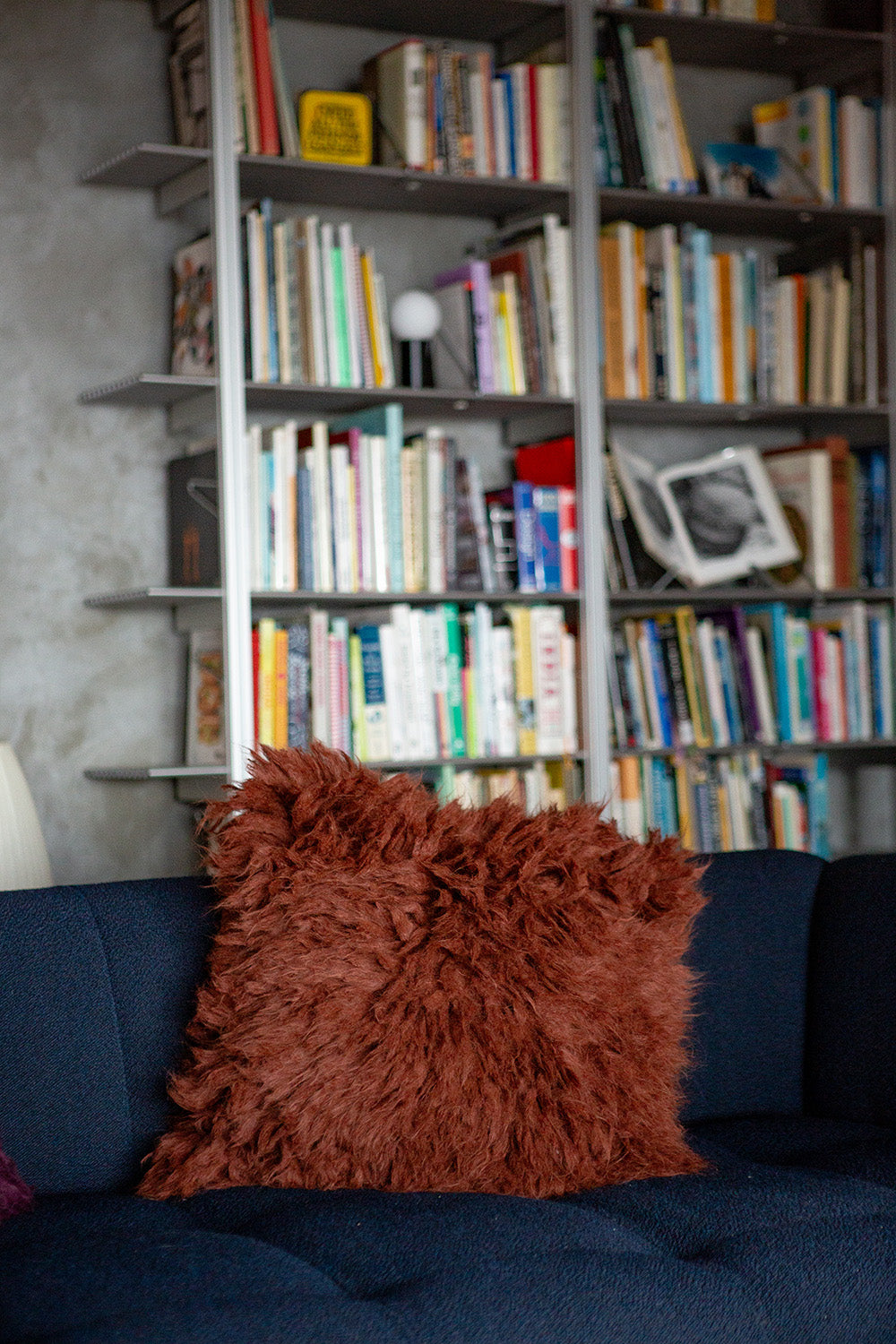 Baby Alpaca Shag Pillow in Amaro