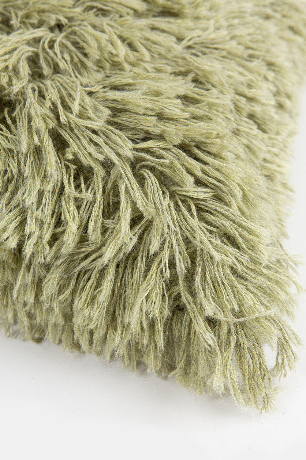 Baby Alpaca Shag Pillow in Celadon