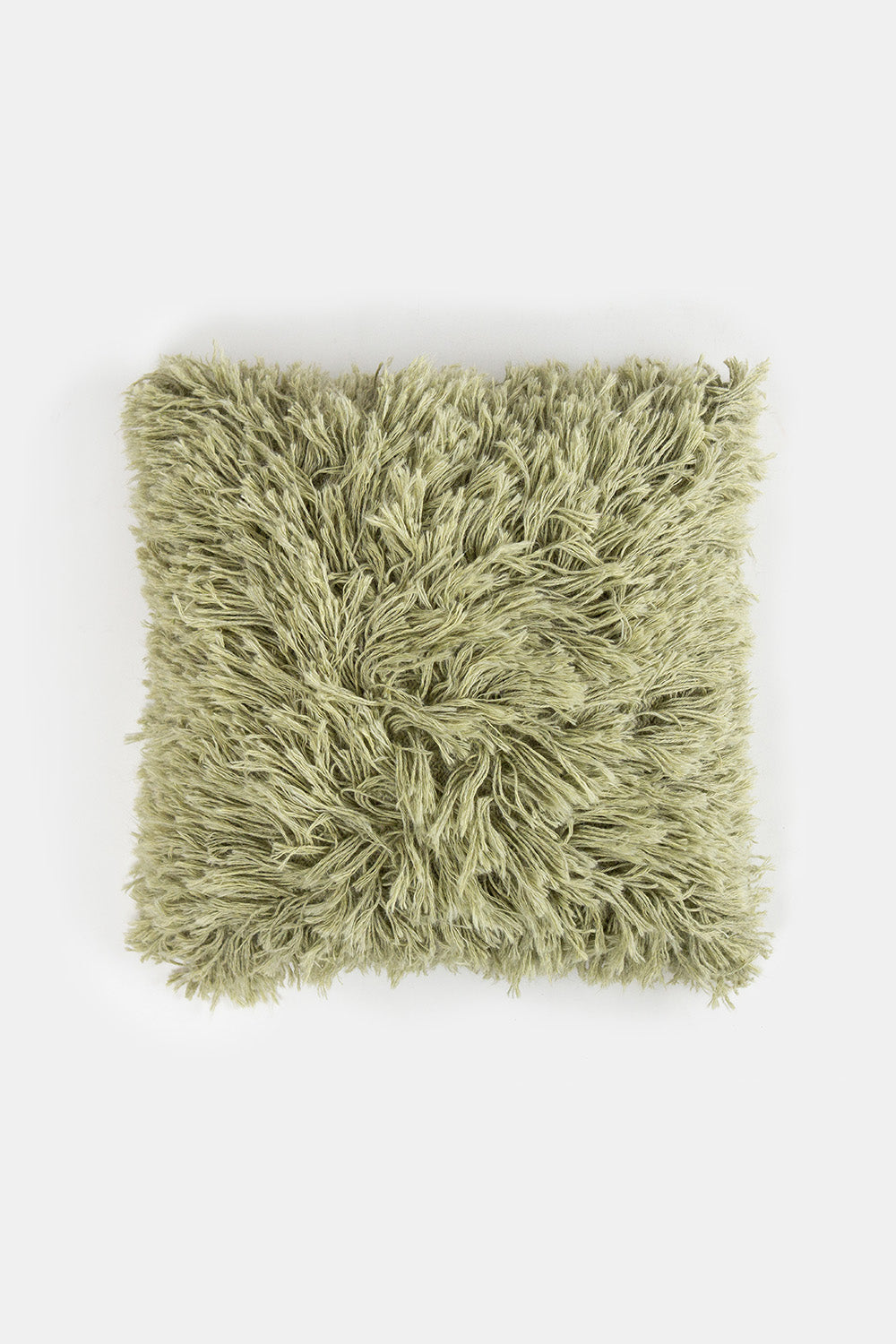 Baby Alpaca Shag Pillow in Celadon