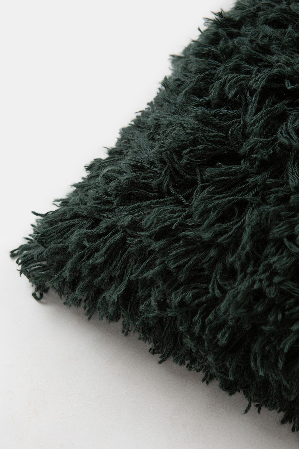 Baby Alpaca Shag Pillow in Spruce
