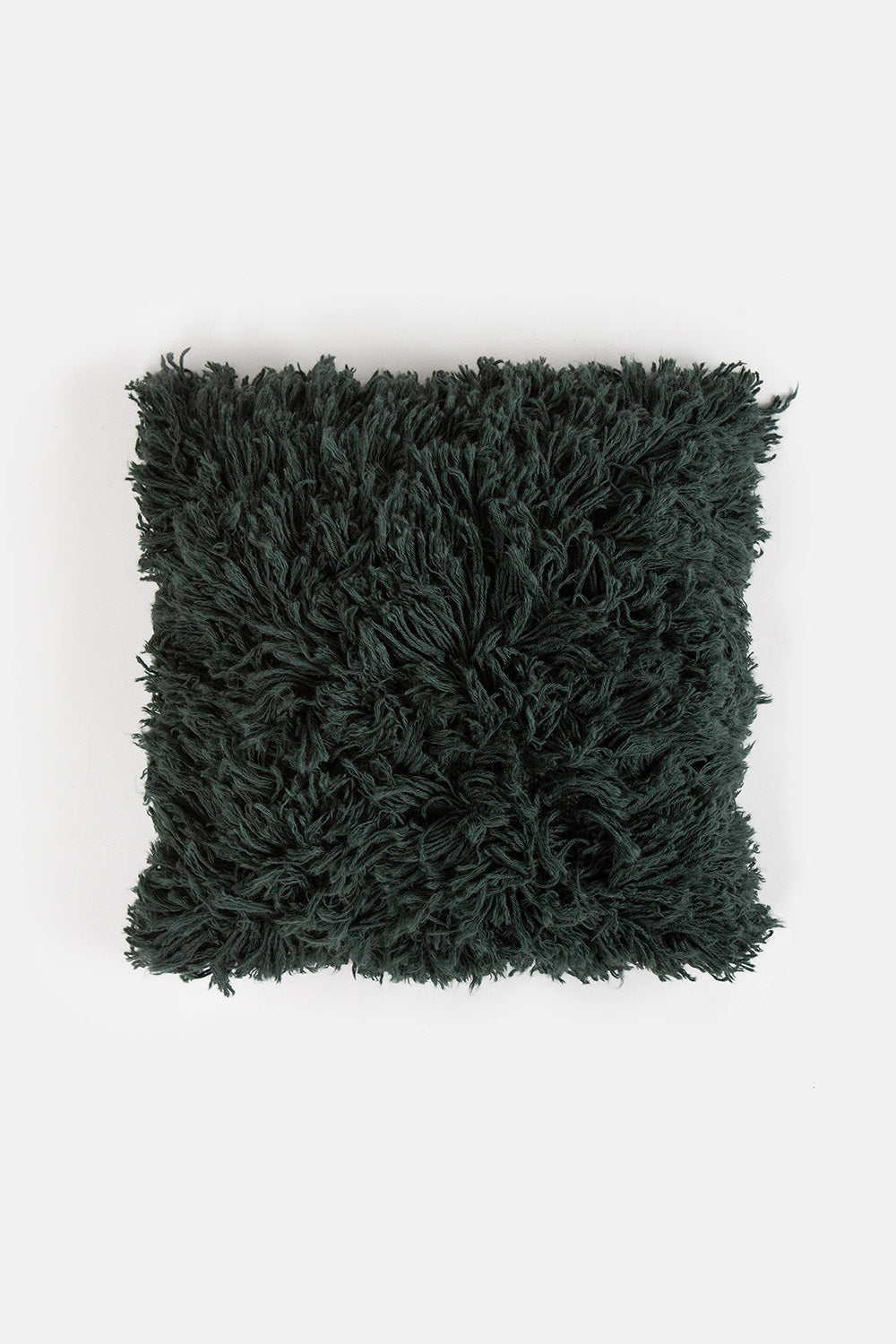 Baby Alpaca Shag Pillow in Spruce