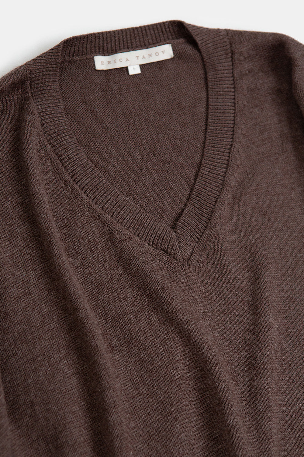 Anna Pima Cotton V Neck in Driftwood