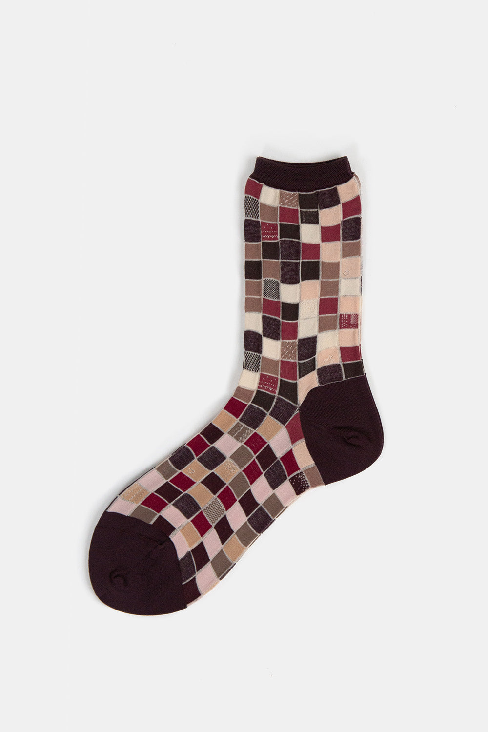 Antipast Colorful Tile Socks in Wine