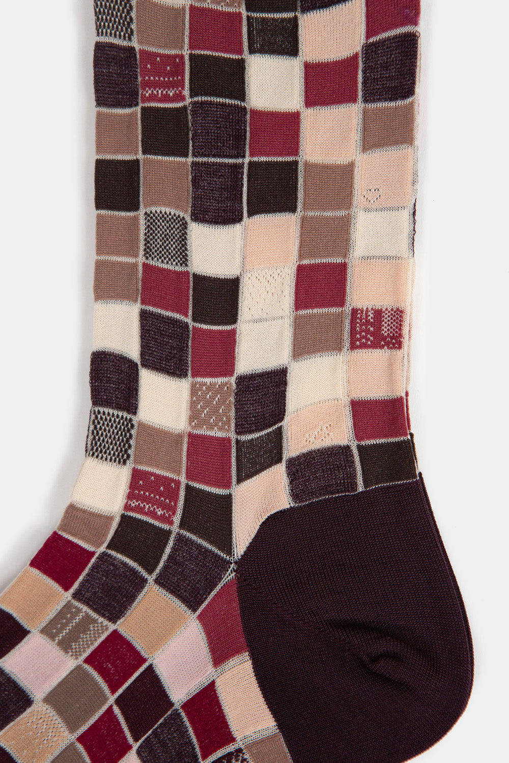 Antipast Colorful Tile Socks in Wine