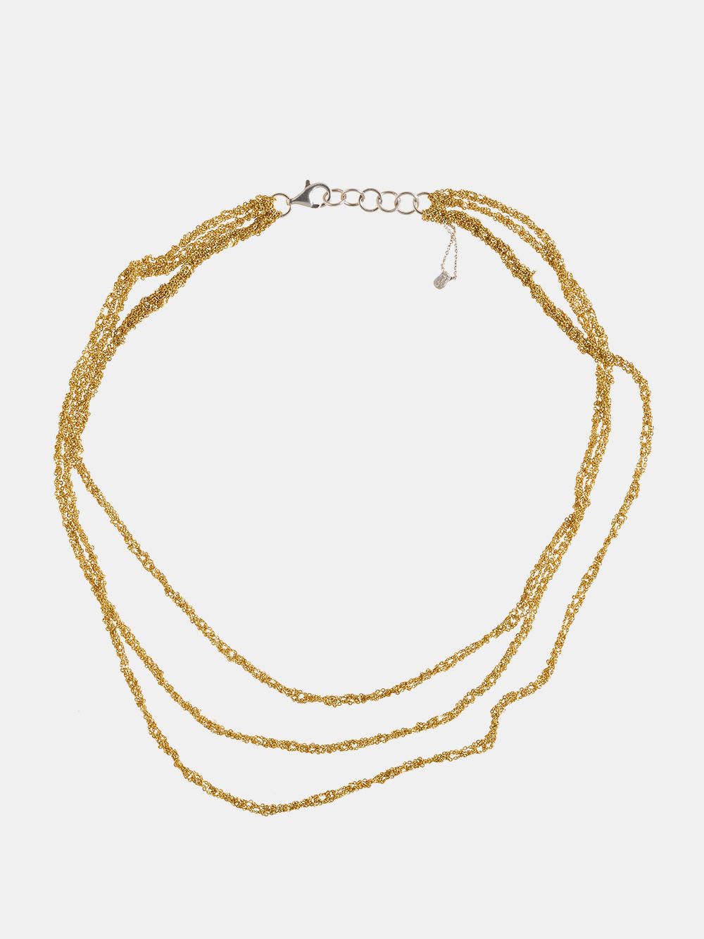 Arielle De Pinto 3-Tiered Simple Necklace in Gold