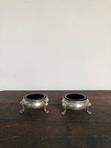 Victorian Cobalt and Silver Footed Salt Cellars