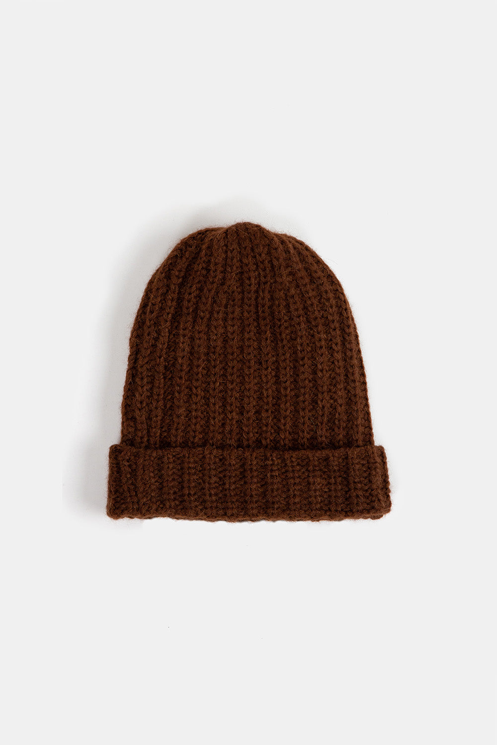 Alpaca Wool Beanie in Black Walnut