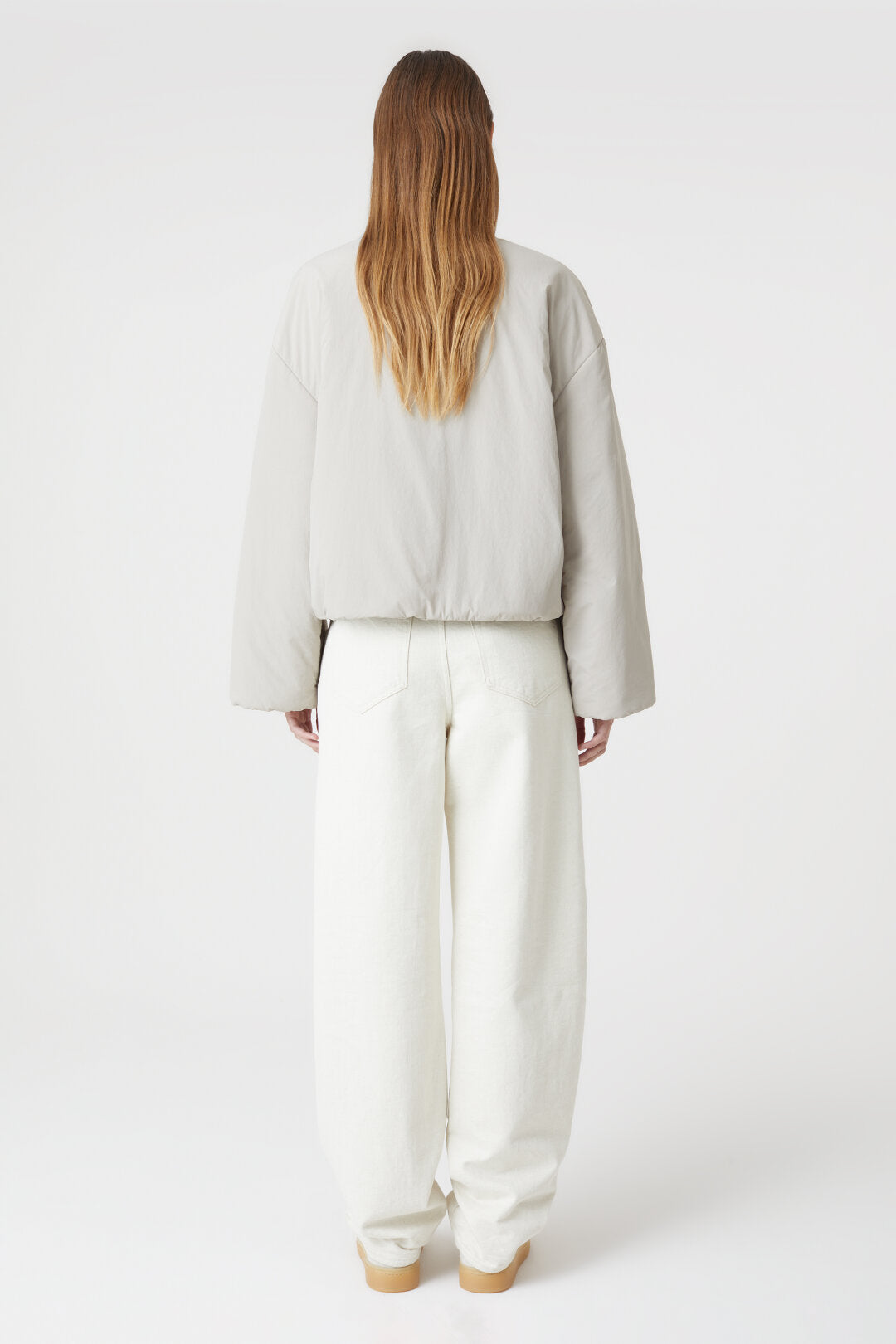 Closed Puffer Jacket In Plaster Beige