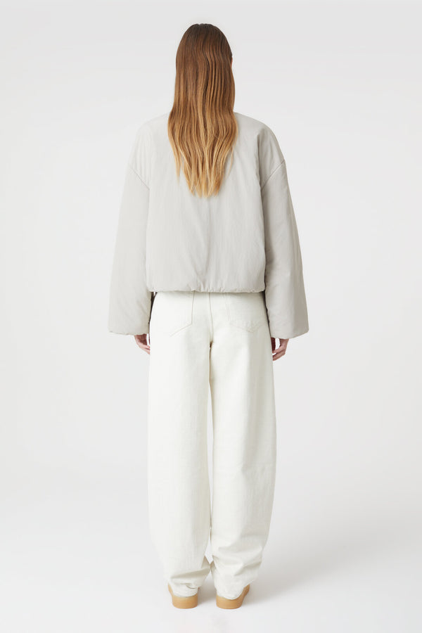 Closed Puffer Jacket In Plaster Beige