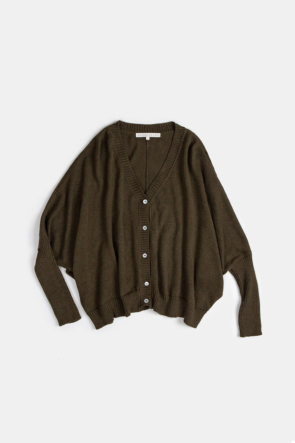 Pima Cotton Box Cardigan In Bracken