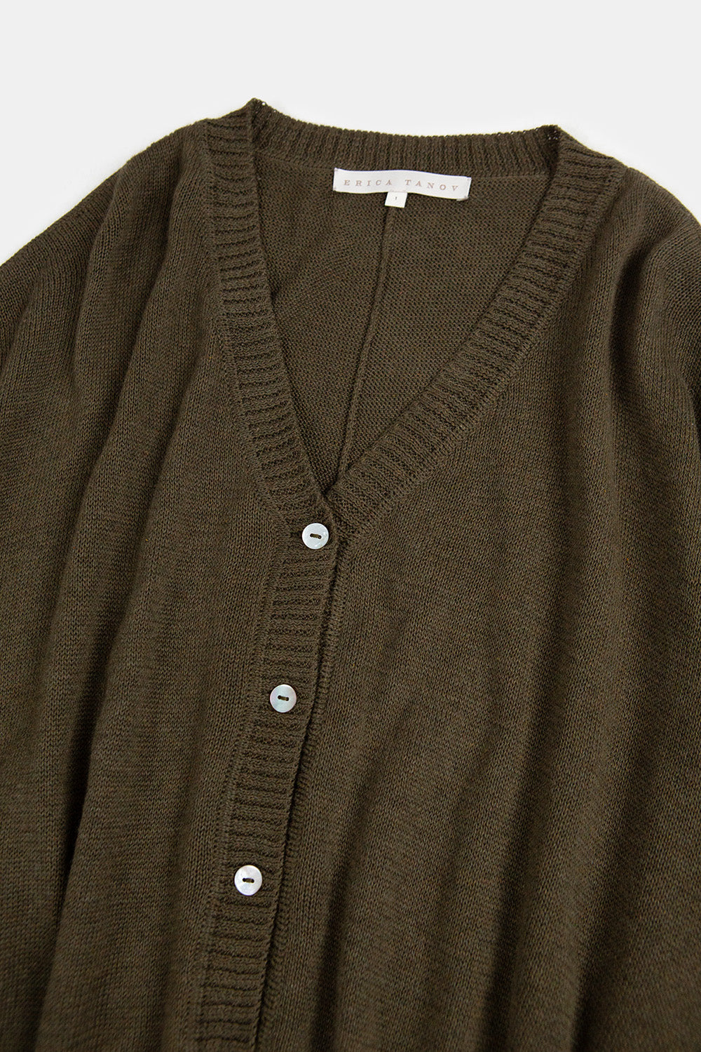 Pima Cotton Box Cardigan In Bracken