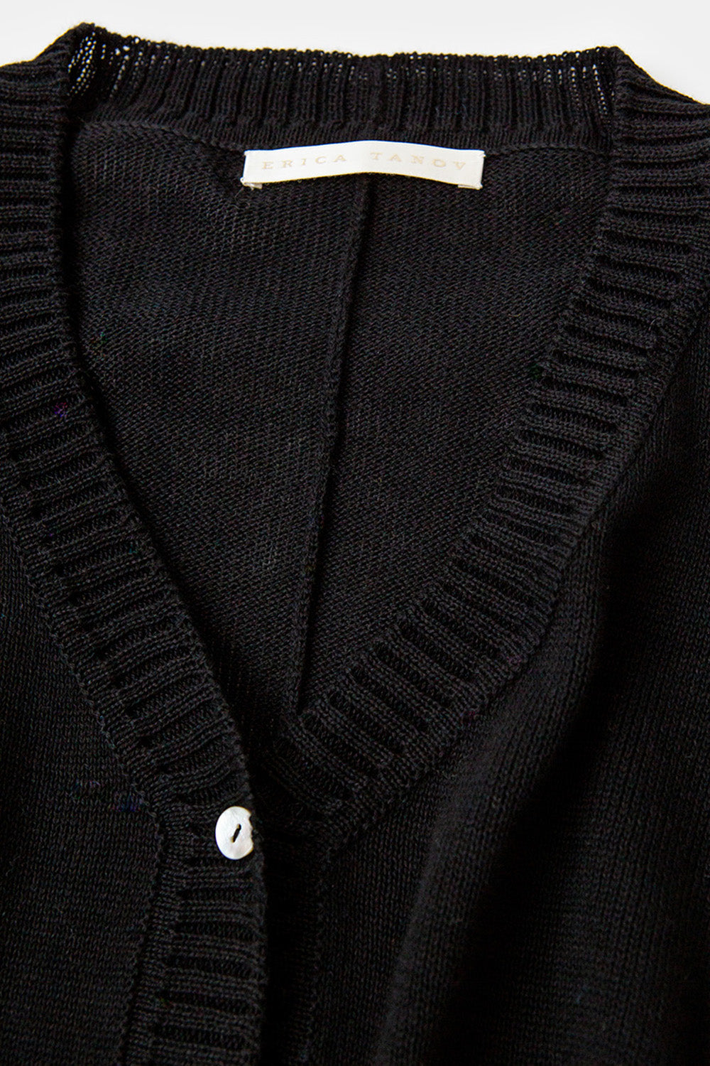 Grace Pima Cotton Cardigan in Black