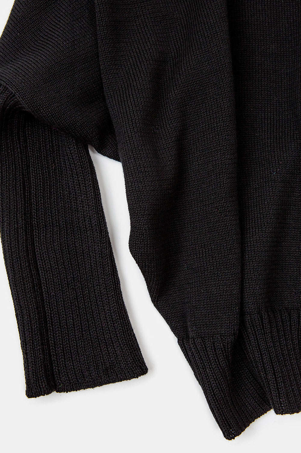 Pima Cotton Box Cardigan in Black