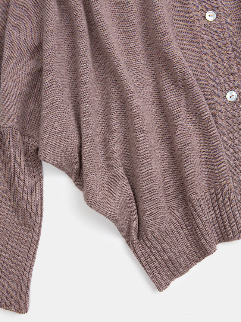 Pima Cotton Box Cardigan in Haze