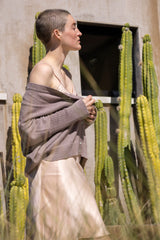 Pima Cotton Box Cardigan in Haze