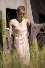 Pima Cotton Box Cardigan in Haze