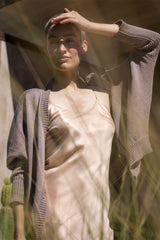 Pima Cotton Box Cardigan in Haze