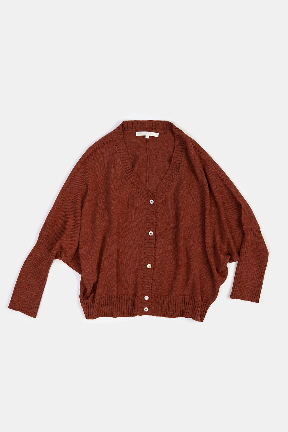 Grace Pima Cotton Cardigan in Madrone