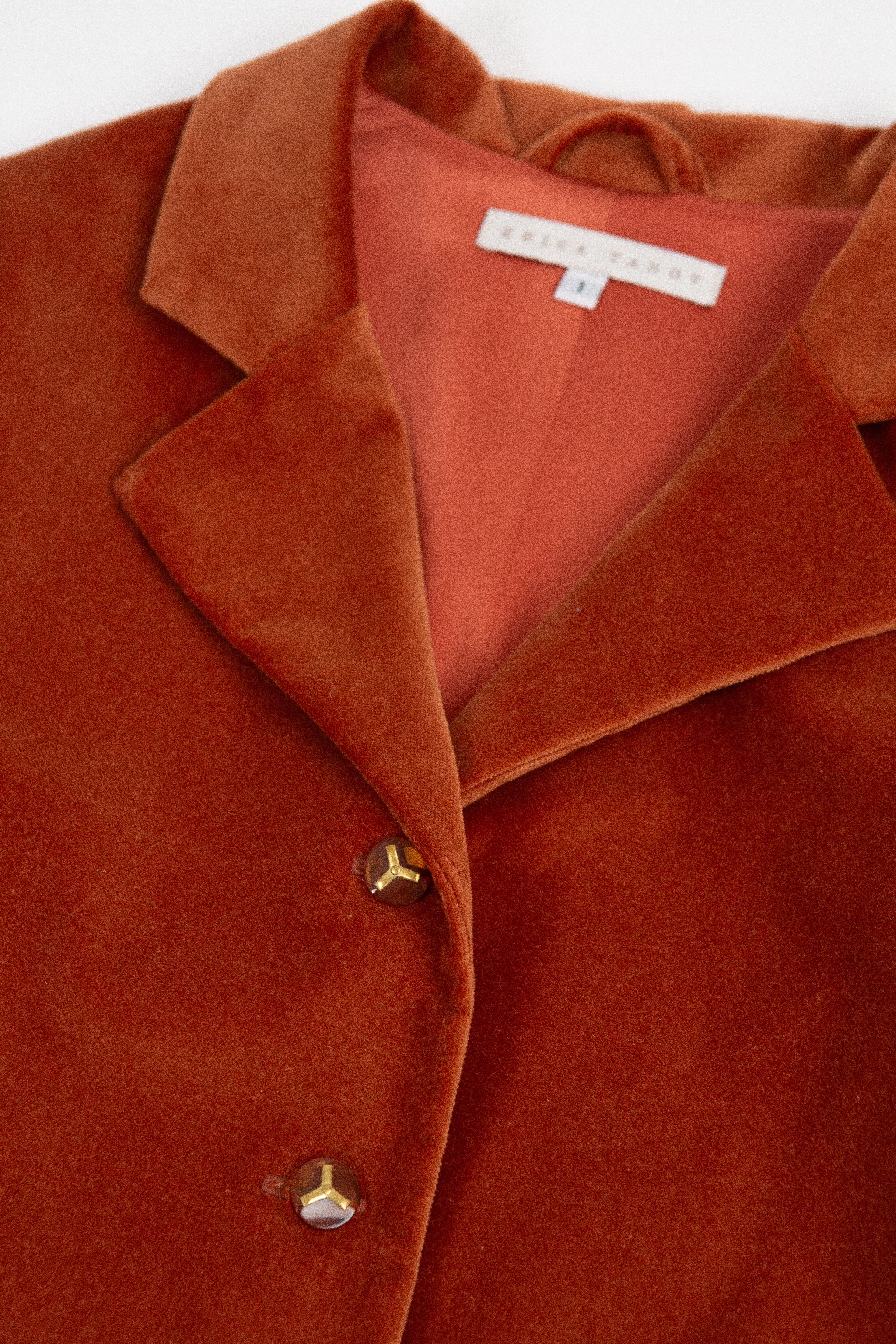 Buddy Cotton Velvet Blazer In Cinnamon
