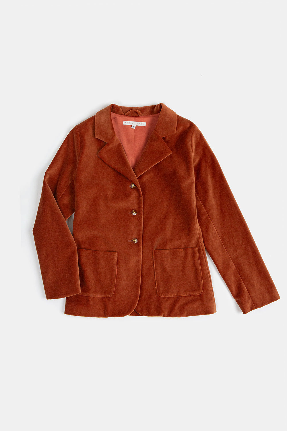 Buddy Cotton Velvet Blazer In Cinnamon