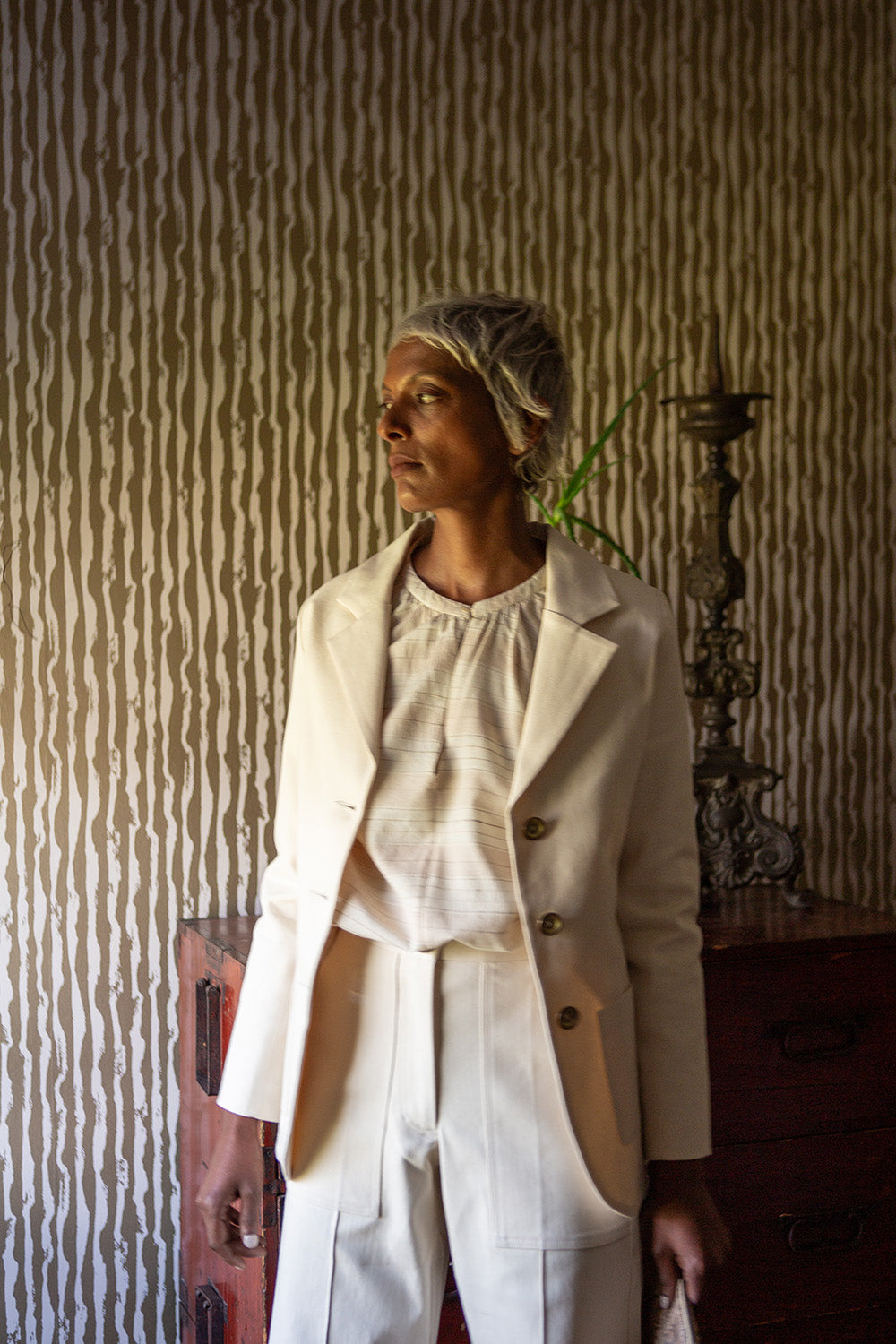 Buddy Blazer In Natural Cotton Canvas