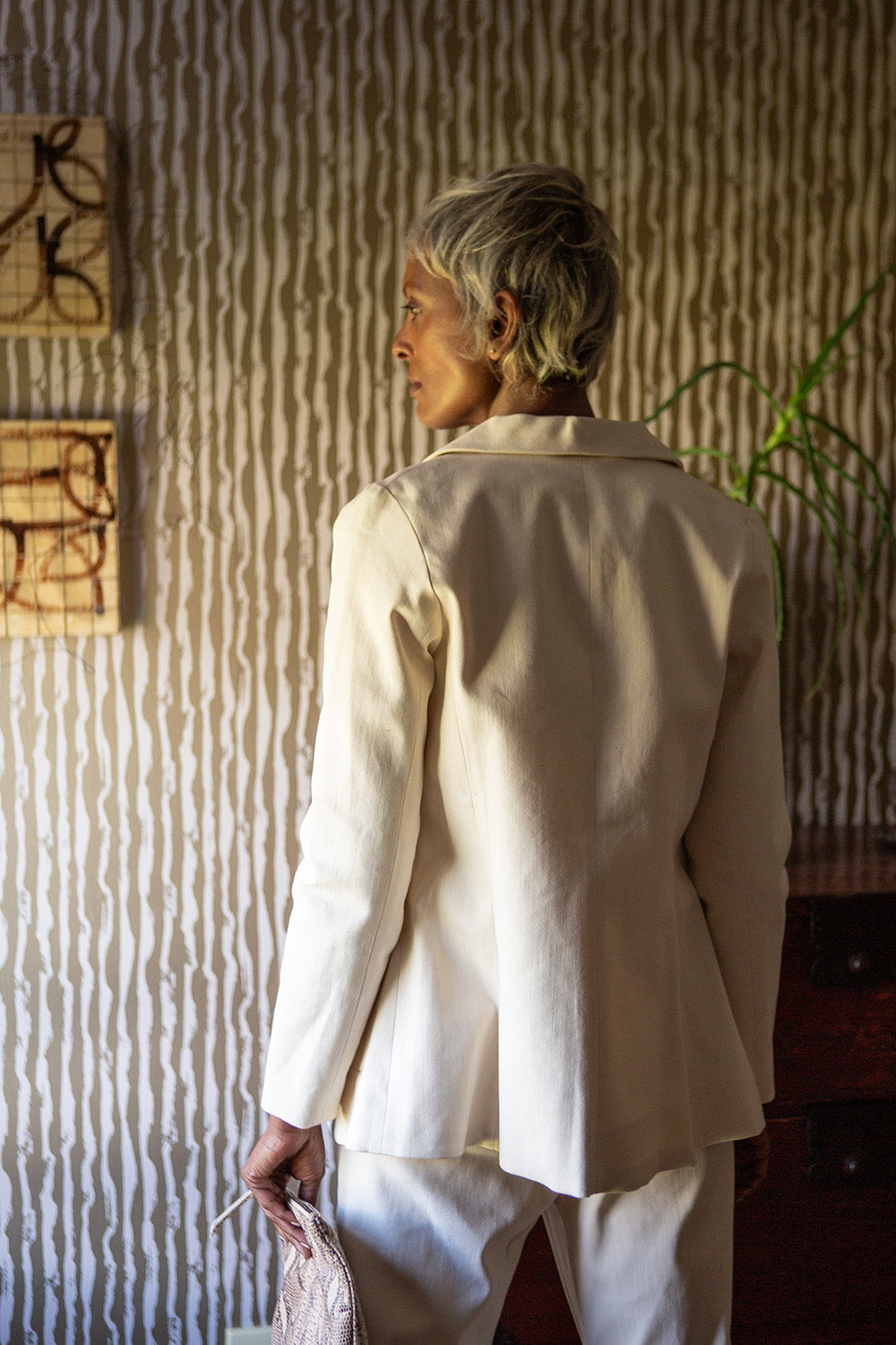 Buddy Blazer In Natural Cotton Canvas